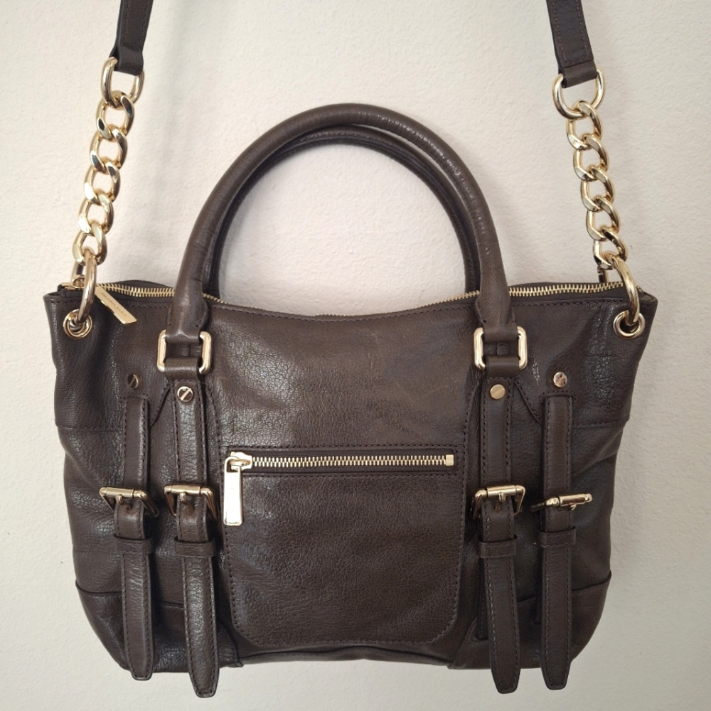 MICHAEL KORS - "McGraw" Olive Green Satchel/ Crossbody/ Shoulder Bag Purse